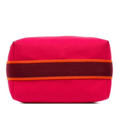 Second hand Hermes Trousse de Toilette Bride Wool Beauty Case Pink - Tabita Bags