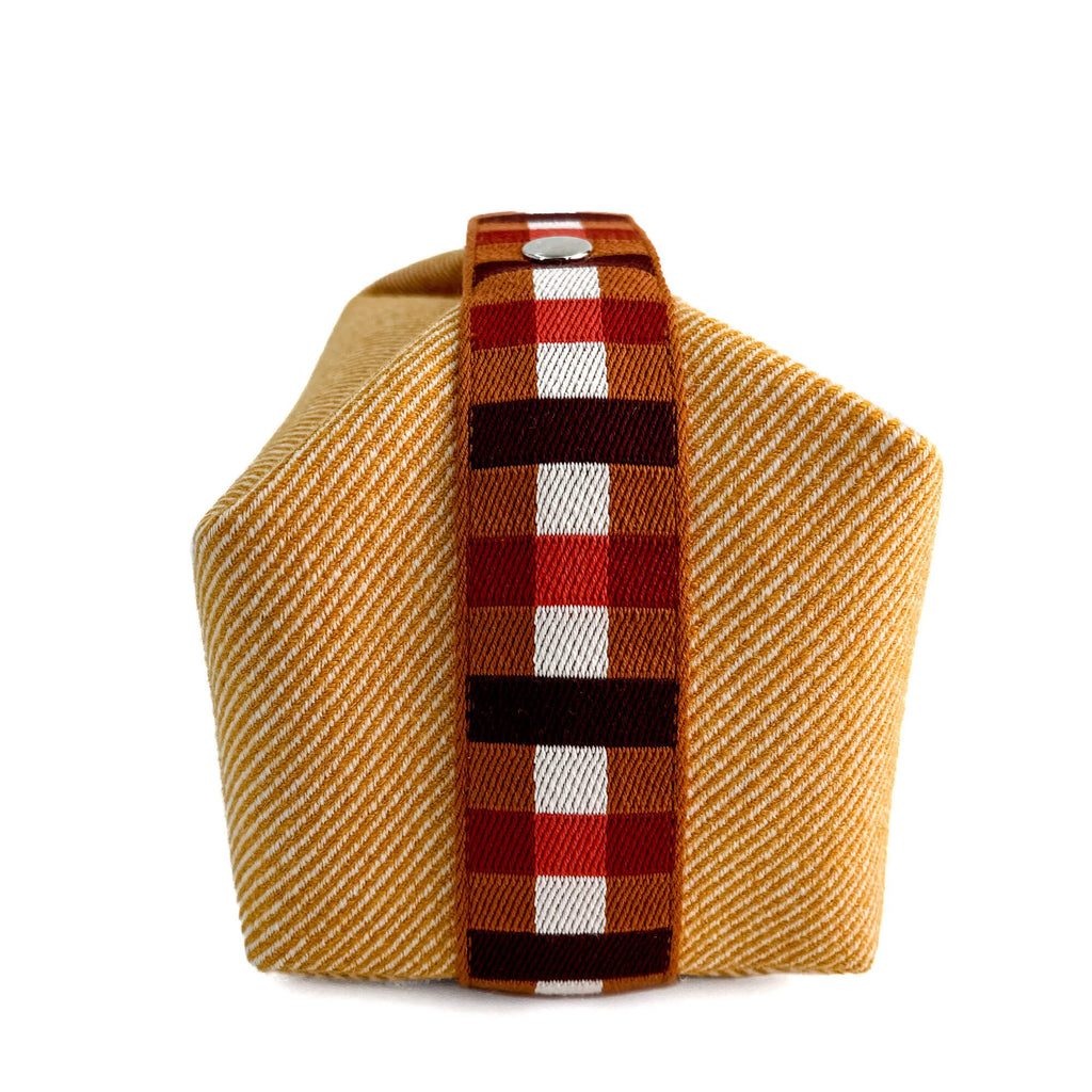 Second hand Hermes Trousse de Toilette Bride Wool Beauty Case PM Orange - Tabita Bags
