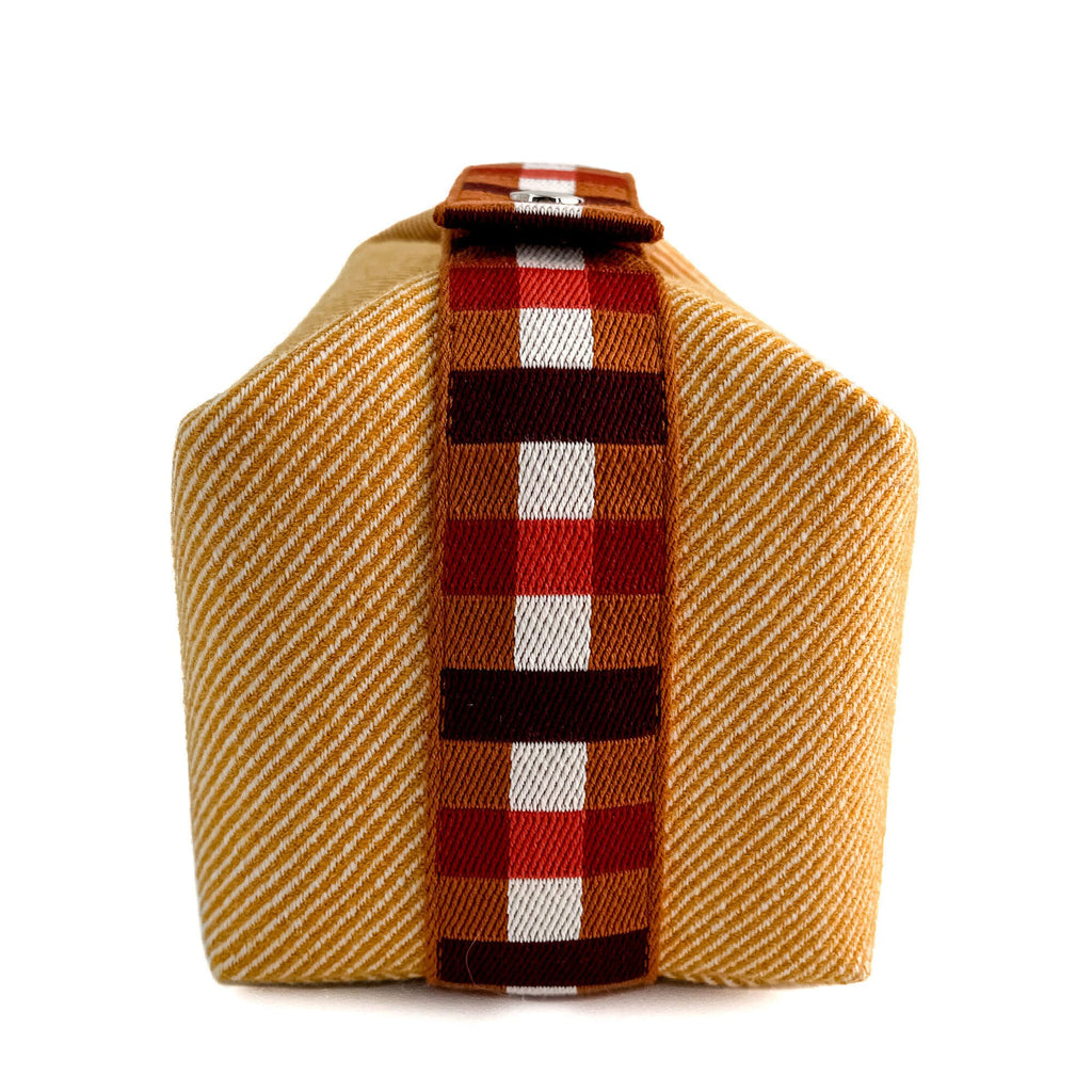 Second hand Hermes Trousse de Toilette Bride Wool Beauty Case PM Orange - Tabita Bags
