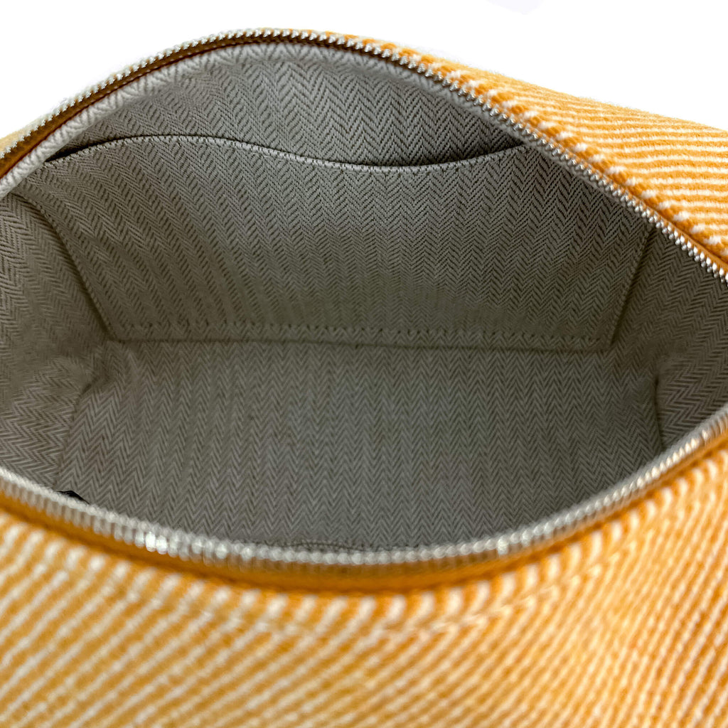 Second hand Hermes Trousse de Toilette Bride Wool Beauty Case PM Orange - Tabita Bags