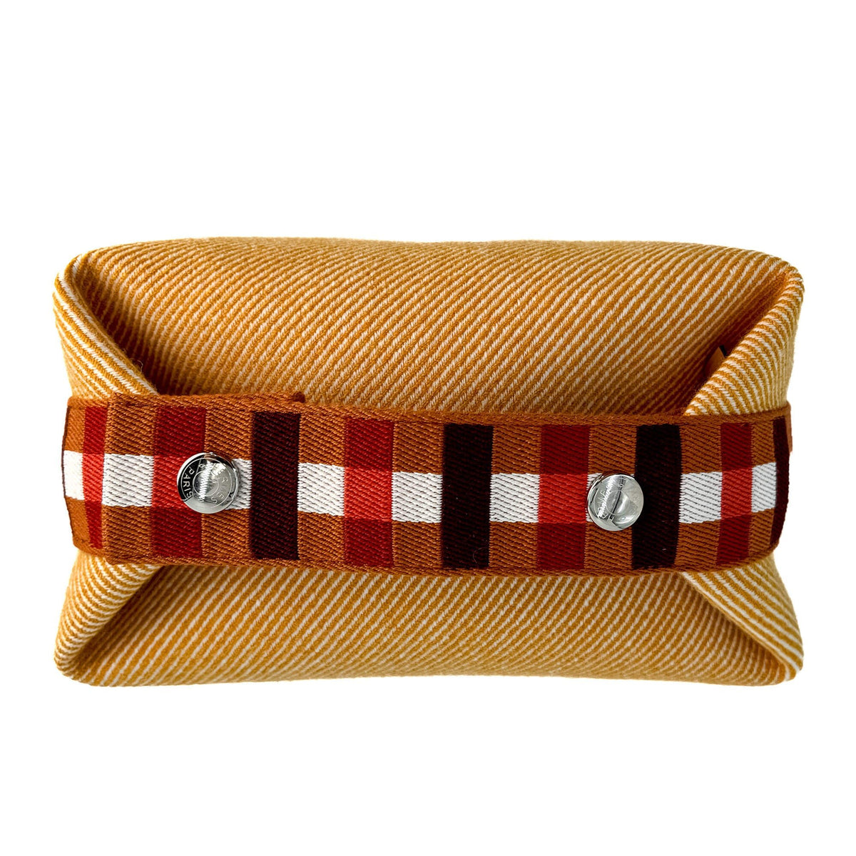 Second hand Hermes Trousse de Toilette Bride Wool Beauty Case PM Orange - Tabita Bags
