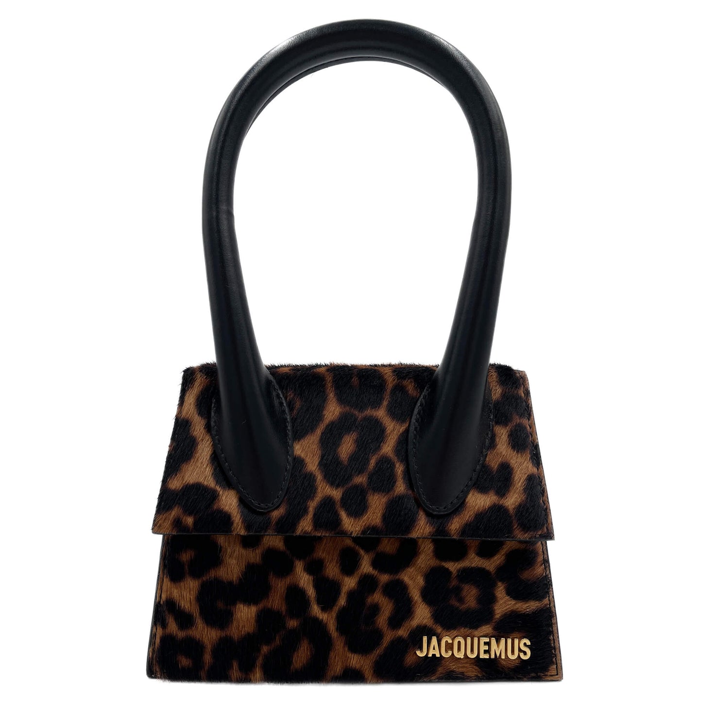 Second hand Jacquemus The Chiquito Leather Top - handle Handbag Leopard - Tabita Bags