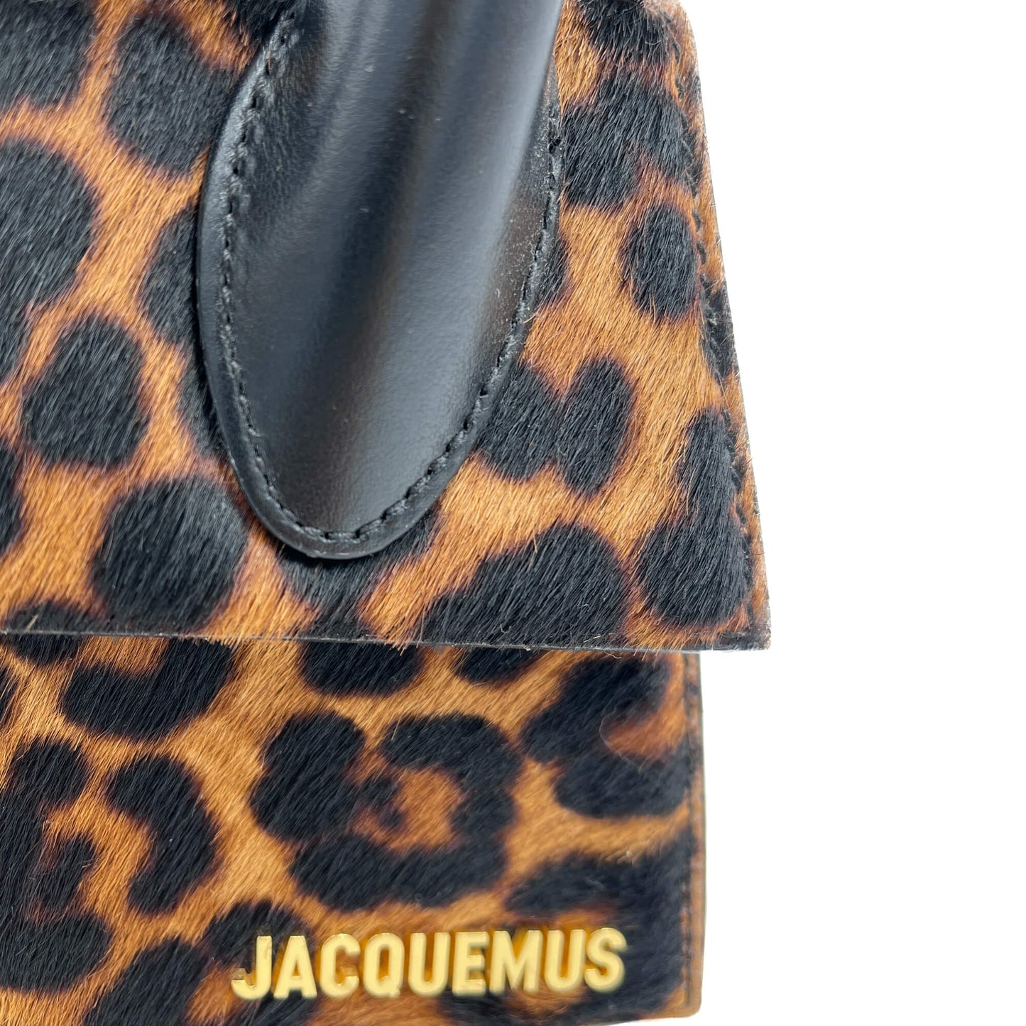 Second hand Jacquemus The Chiquito Leather Top - handle Handbag Leopard - Tabita Bags