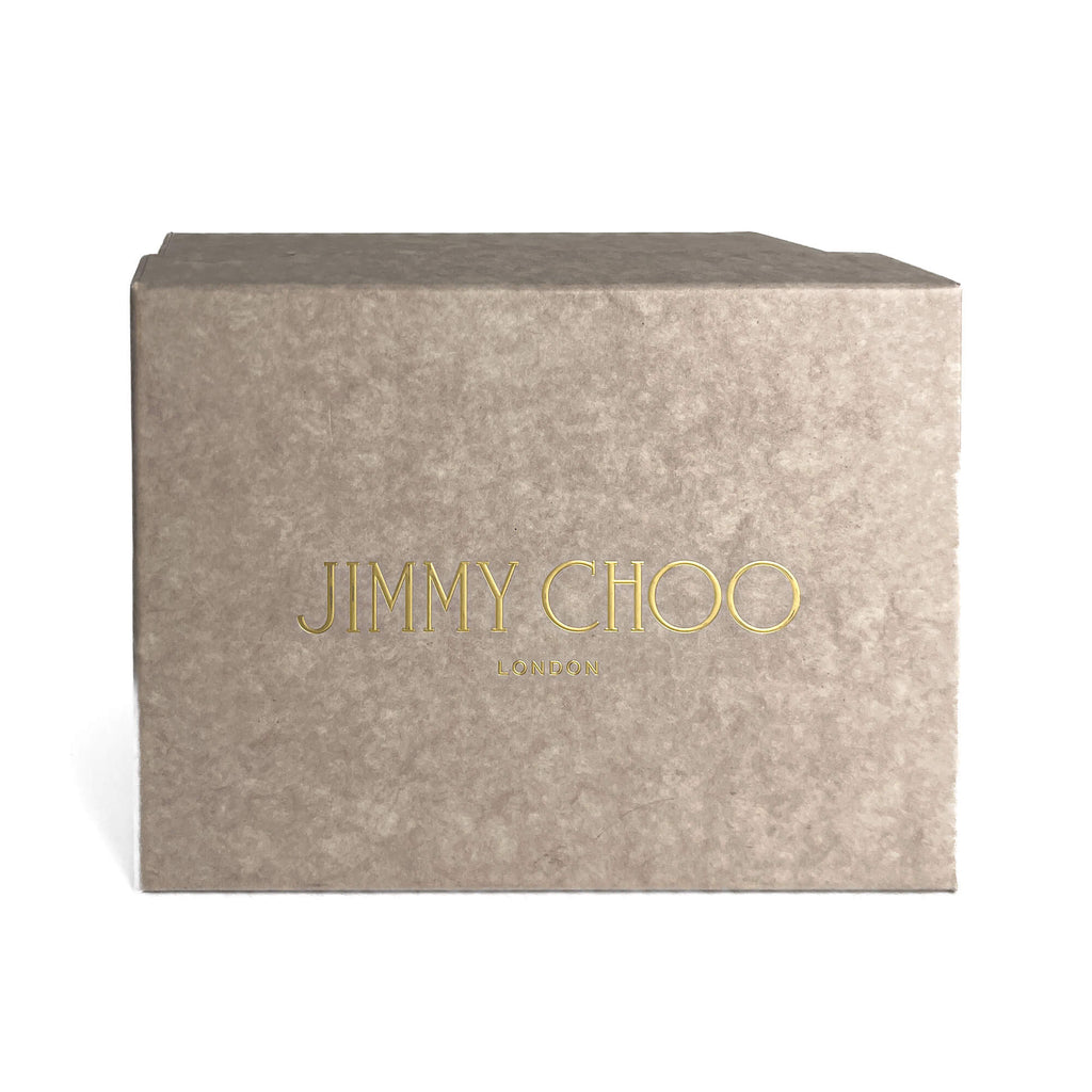 Second hand Jimmy Choo J Box Dusty Glitter Texture Metal Clutch Ice - Tabita Bags