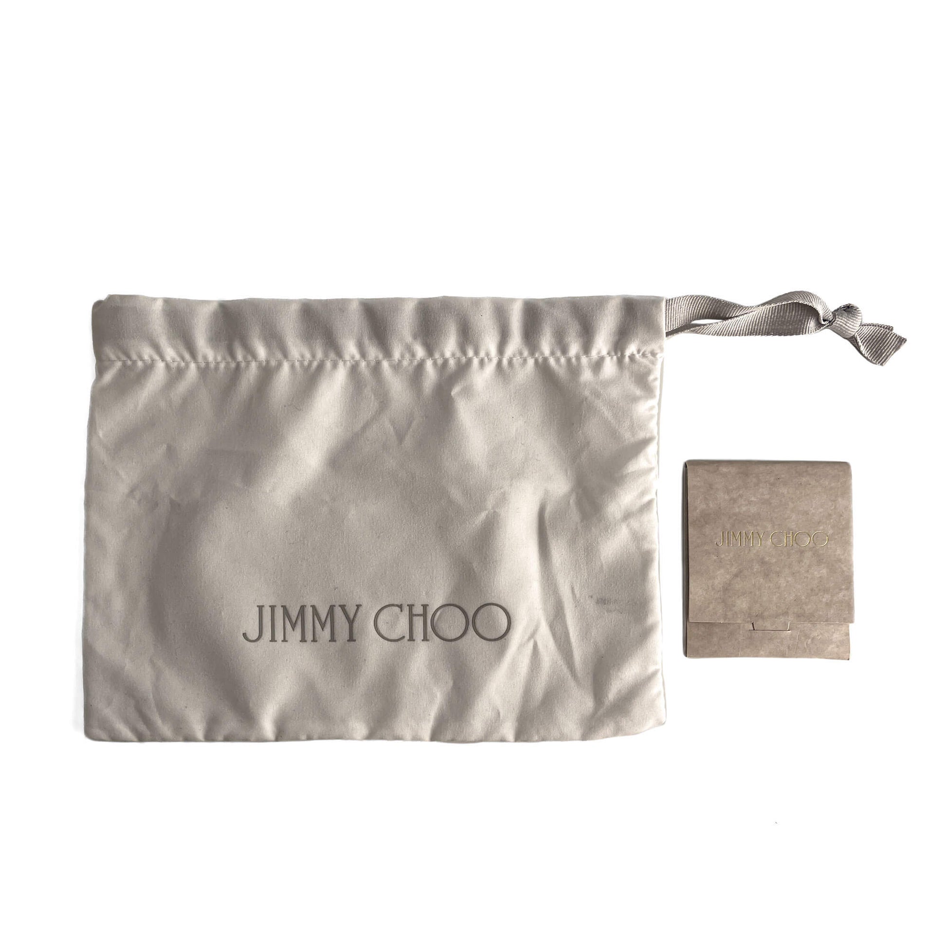 Second hand Jimmy Choo J Box Dusty Glitter Texture Metal Clutch Ice - Tabita Bags