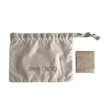 Second hand Jimmy Choo J Box Dusty Glitter Texture Metal Clutch Ice - Tabita Bags