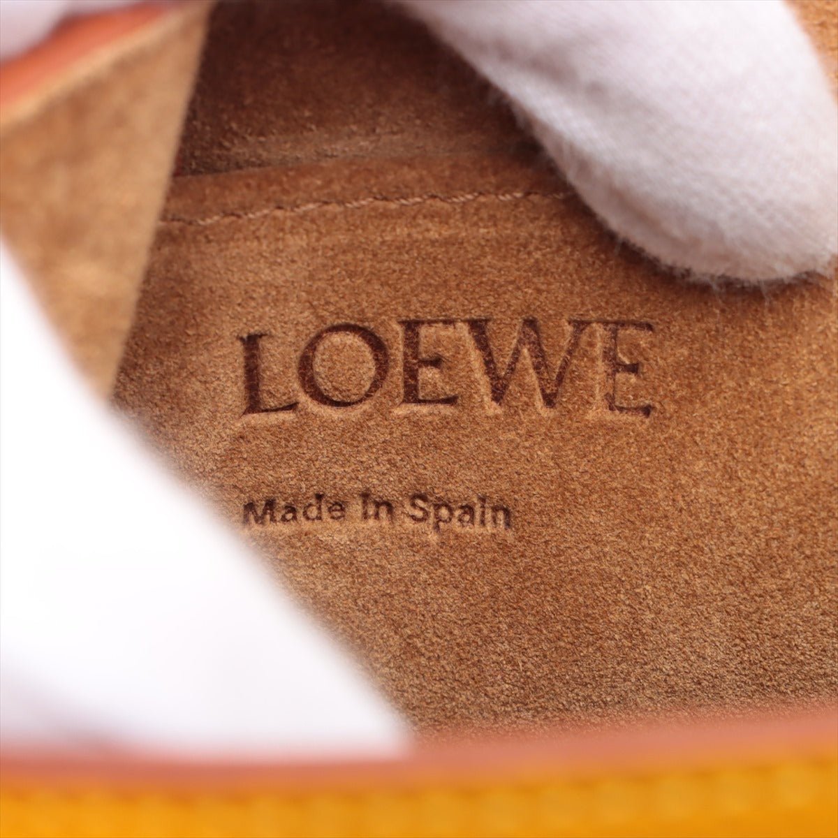 Second hand Loewe Gate Mini Top-Handle Grained Calfskin Leather 2-Ways Tote Bag Yellow - Tabita Bags