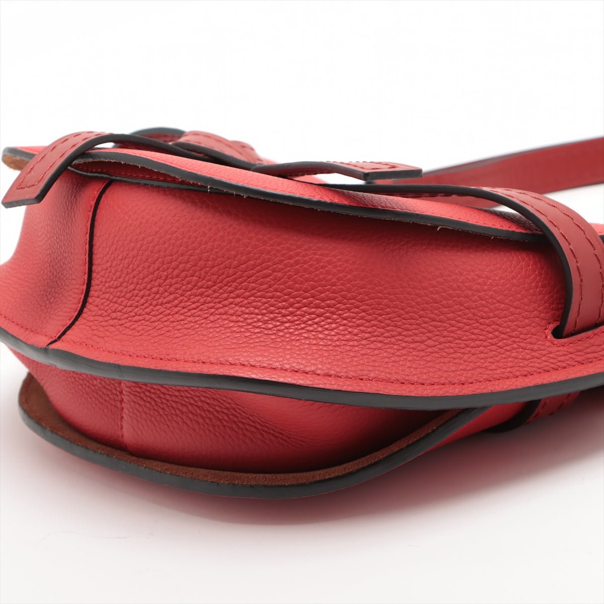 Second hand Loewe Gate Small Grained Calfskin Leather 2-Ways Satchel Bag Red - Tabita Bags