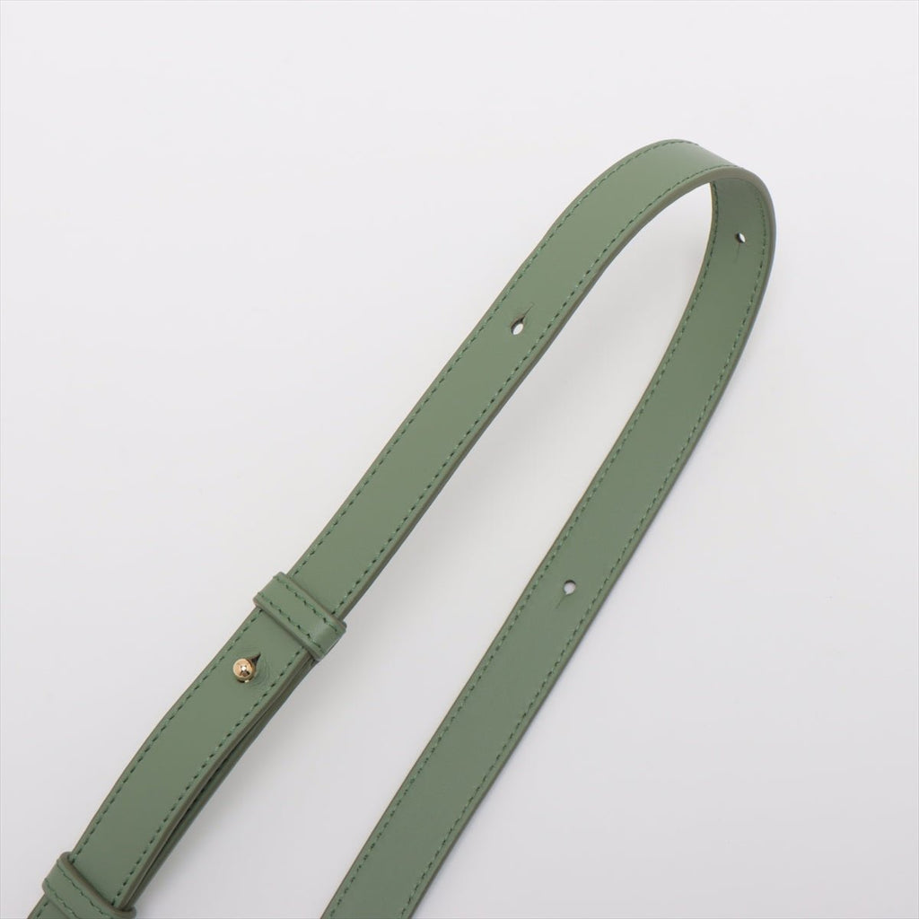 Second hand Loewe Puzzle Small Satin Calfskin Leather 3-Ways Bag Green - Tabita Bags