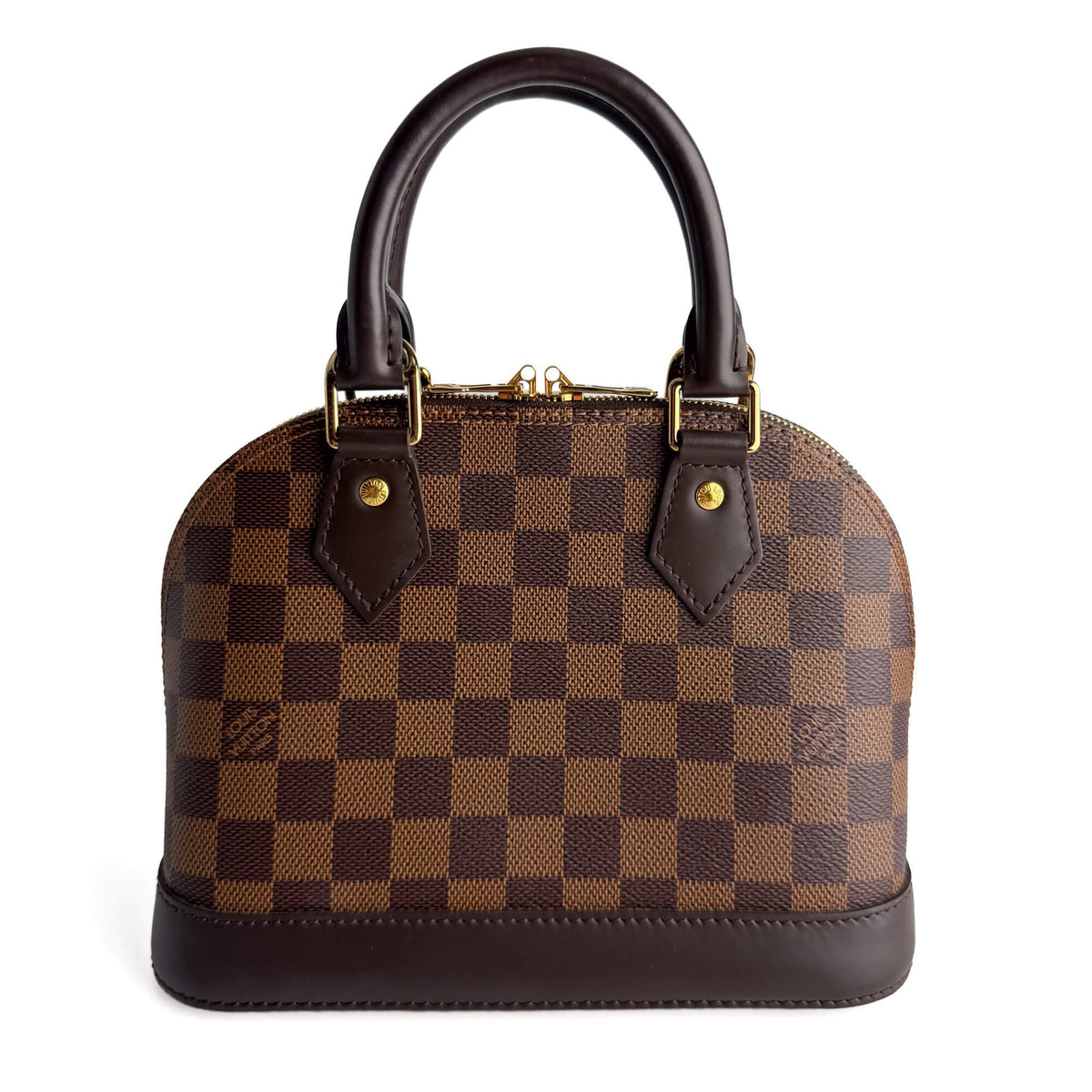 Second hand Louis Vuitton Alma BB Canvas 2-Ways Top-handle Bag Brown - Tabita Bags