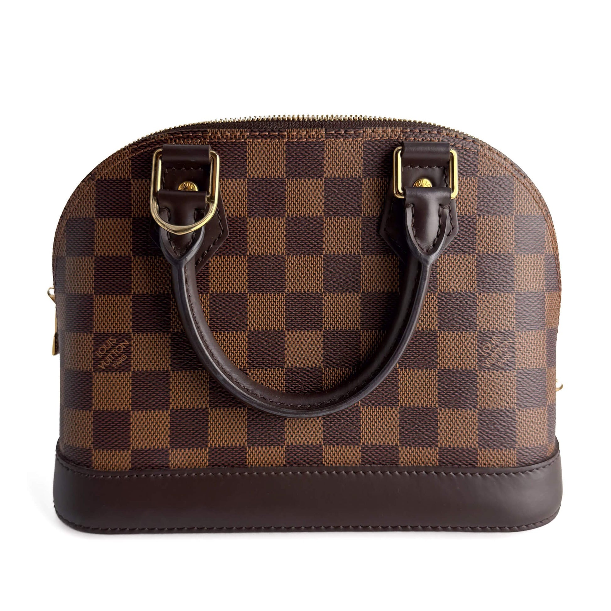 Second hand Louis Vuitton Alma BB Canvas 2-Ways Top-handle Bag Brown - Tabita Bags