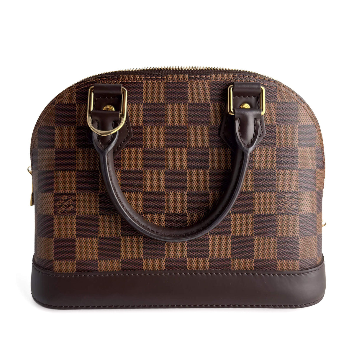 Second hand Louis Vuitton Alma BB Canvas 2-Ways Top-handle Bag Brown - Tabita Bags