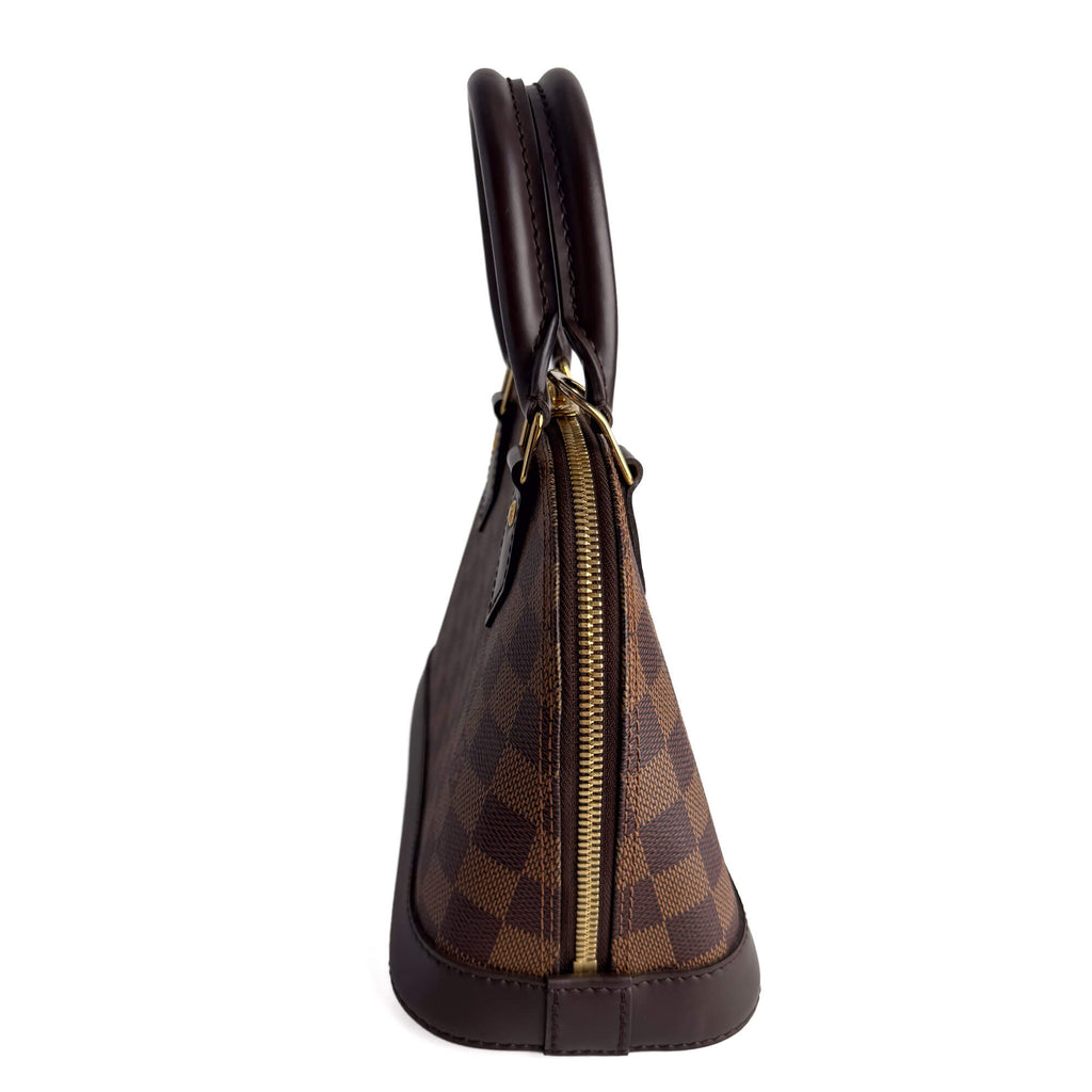 Second hand Louis Vuitton Alma BB Canvas 2-Ways Top-handle Bag Brown - Tabita Bags
