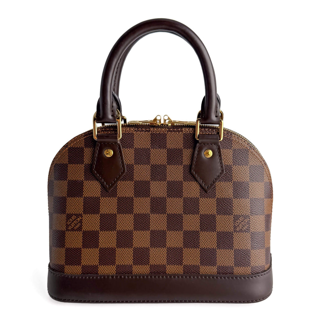 Second hand Louis Vuitton Alma BB Canvas 2-Ways Top-handle Bag Brown - Tabita Bags