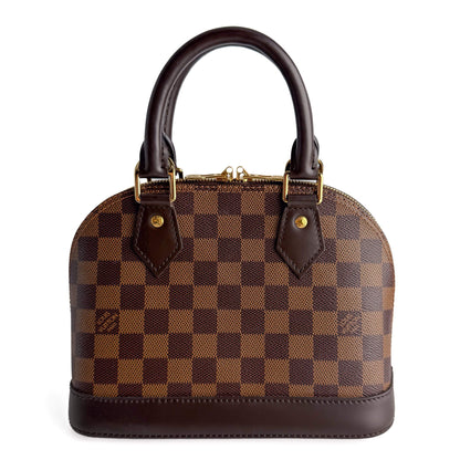 Second hand Louis Vuitton Alma BB Canvas 2-Ways Top-handle Bag Brown - Tabita Bags
