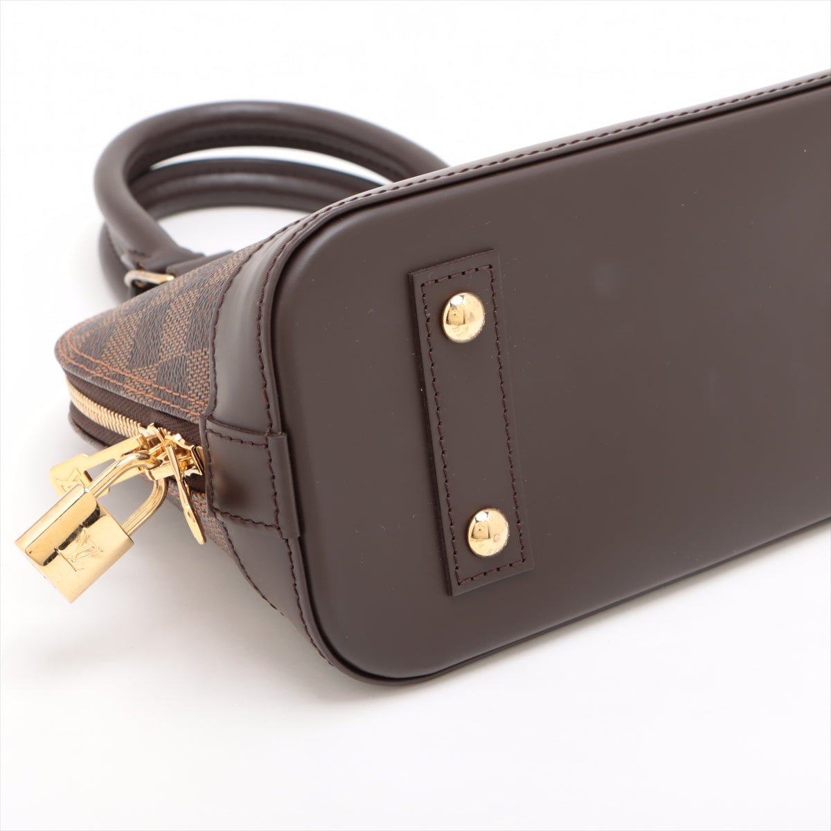 Second hand Louis Vuitton Alma BB Canvas 2-Ways Top-handle Bag Damier Ebene - Tabita Bags