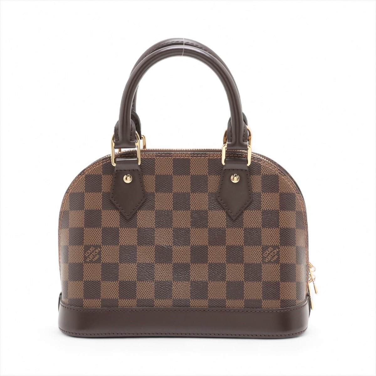 Second hand Louis Vuitton Alma BB Canvas 2-Ways Top-handle Bag Damier Ebene - Tabita Bags