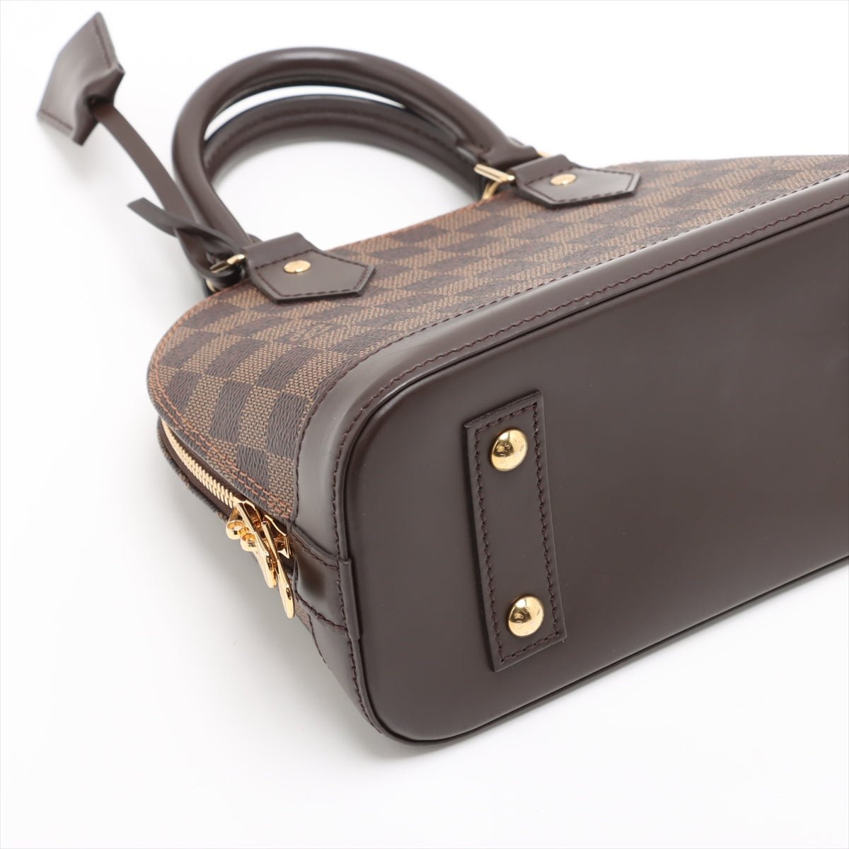 Second hand Louis Vuitton Alma BB Canvas 2-Ways Top-handle Bag Damier Ebene - Tabita Bags