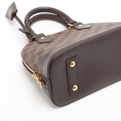 Second hand Louis Vuitton Alma BB Canvas 2-Ways Top-handle Bag Damier Ebene - Tabita Bags