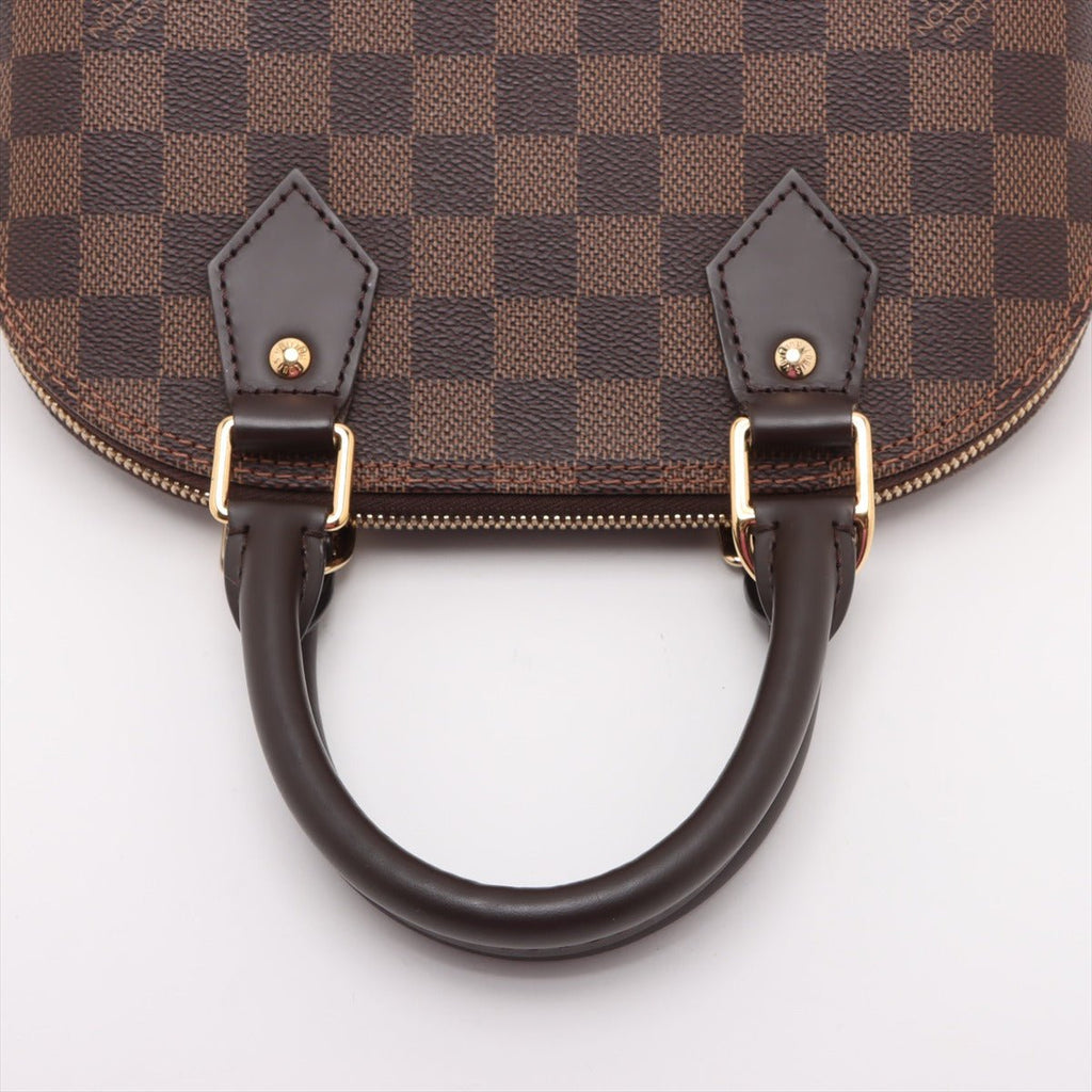 Second hand Louis Vuitton Alma BB Canvas 2-Ways Top-handle Bag Damier Ebene - Tabita Bags