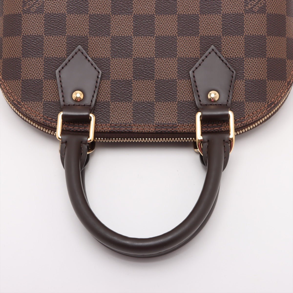 Second hand Louis Vuitton Alma BB Canvas 2-Ways Top-handle Bag Damier Ebene - Tabita Bags
