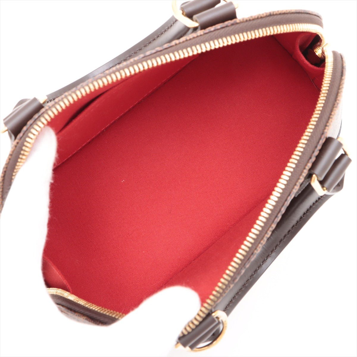 Second hand Louis Vuitton Alma BB Canvas 2-Ways Top-handle Bag Damier Ebene - Tabita Bags
