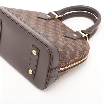 Second hand Louis Vuitton Alma BB Canvas 2-Ways Top-handle Bag Damier Ebene - Tabita Bags