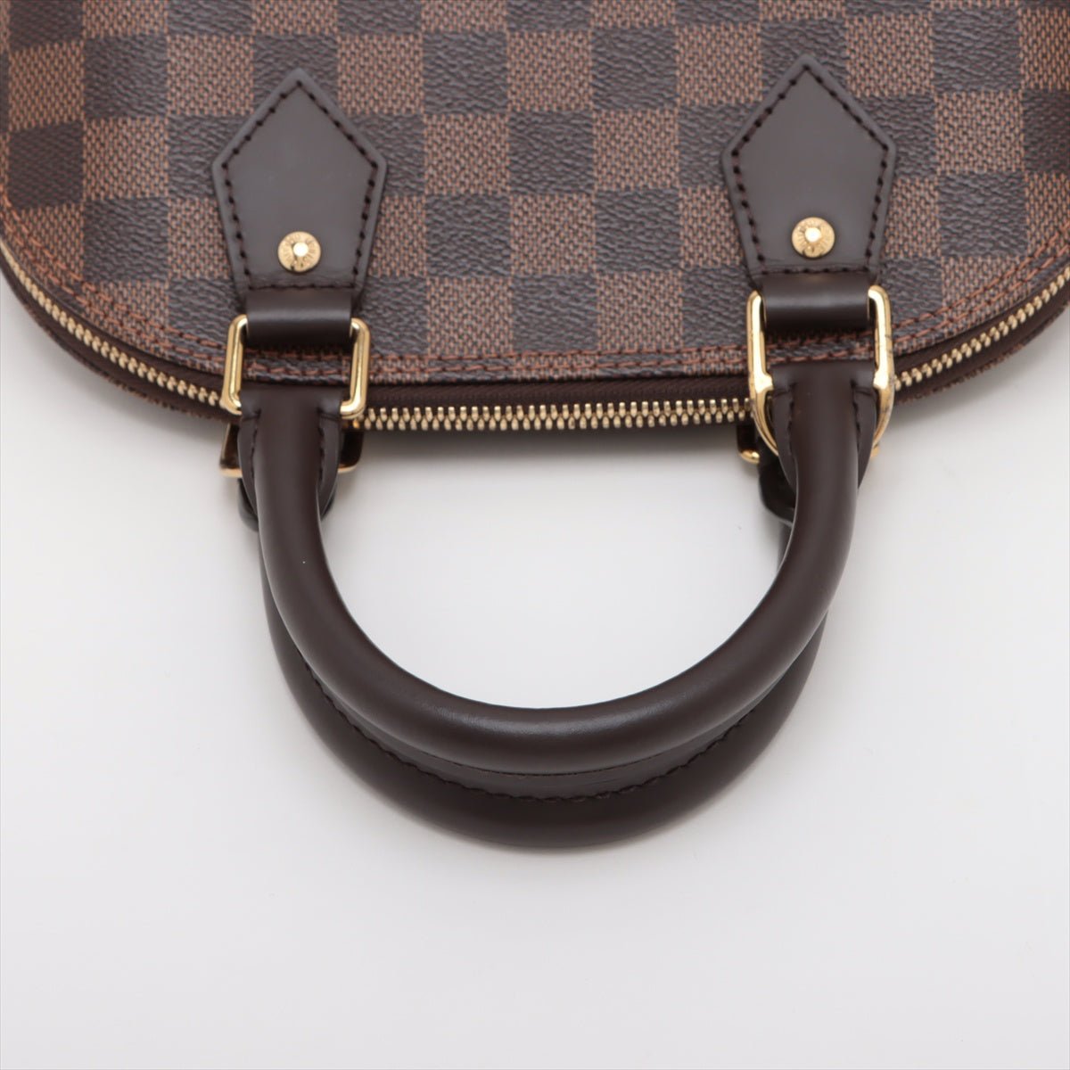 Second hand Louis Vuitton Alma BB Canvas 2-Ways Top-handle Bag Damier Ebene - Tabita Bags
