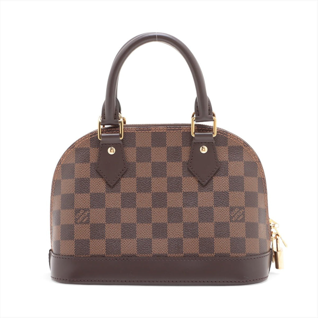 Second hand Louis Vuitton Alma BB Canvas 2-Ways Top-handle Bag Damier Ebene - Tabita Bags