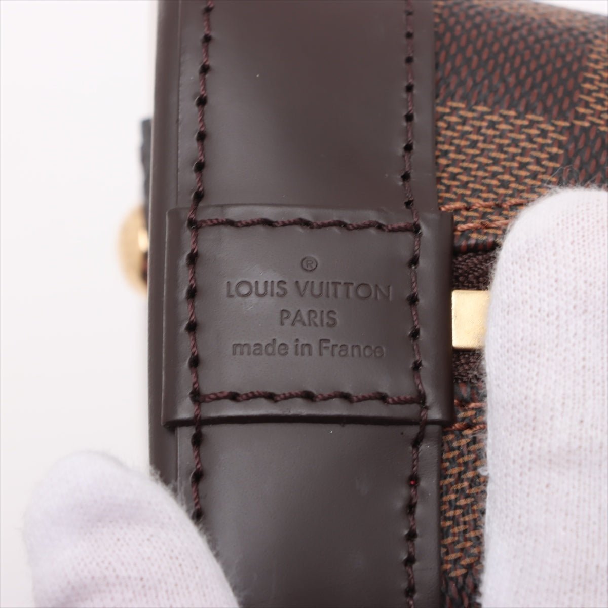 Second hand Louis Vuitton Alma BB Canvas 2-Ways Top-handle Bag Damier Ebene - Tabita Bags