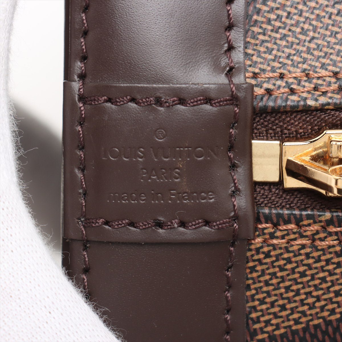 Second hand Louis Vuitton Alma BB Canvas 2-Ways Top-handle Bag Damier Ebene - Tabita Bags