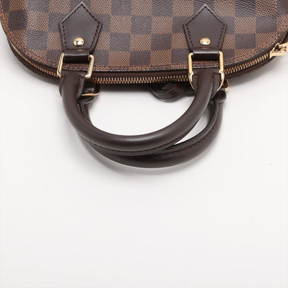 Second hand Louis Vuitton Alma BB Canvas 2-Ways Top-handle Bag Damier Ebene - Tabita Bags