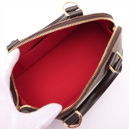 Second hand Louis Vuitton Alma BB Canvas 2-Ways Top-handle Bag Damier Ebene - Tabita Bags