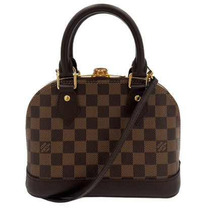 Second hand Louis Vuitton Alma BB Canvas 2 - Ways Top - handle Bag Damier Ebene - Tabita Bags