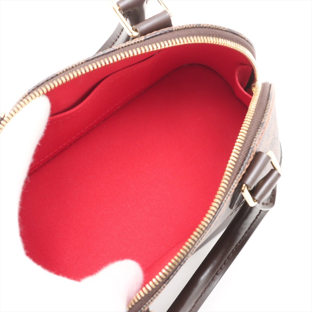 Second hand Louis Vuitton Alma BB Canvas 2-Ways Top-handle Bag Damier Ebene - Tabita Bags