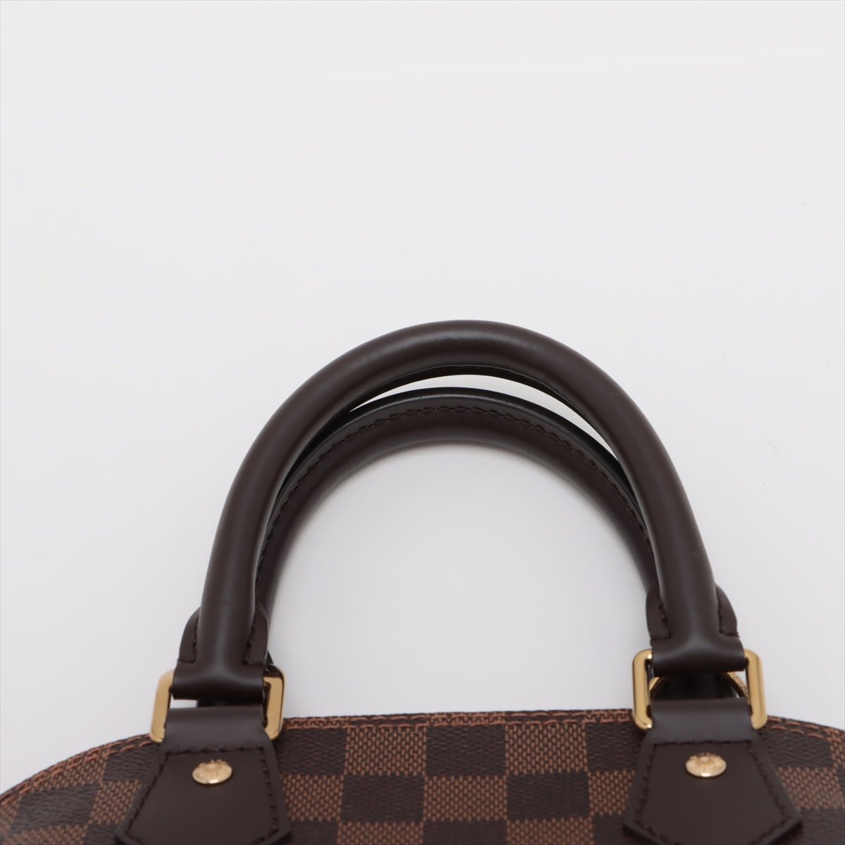 Second hand Louis Vuitton Alma BB Canvas 2-Ways Top-handle Bag Damier Ebene - Tabita Bags