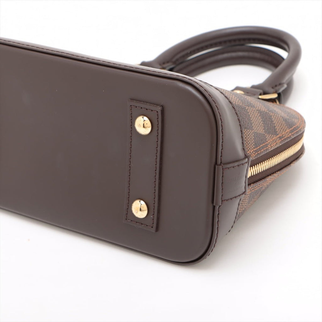 Second hand Louis Vuitton Alma BB Canvas 2-Ways Top-handle Bag Damier Ebene - Tabita Bags