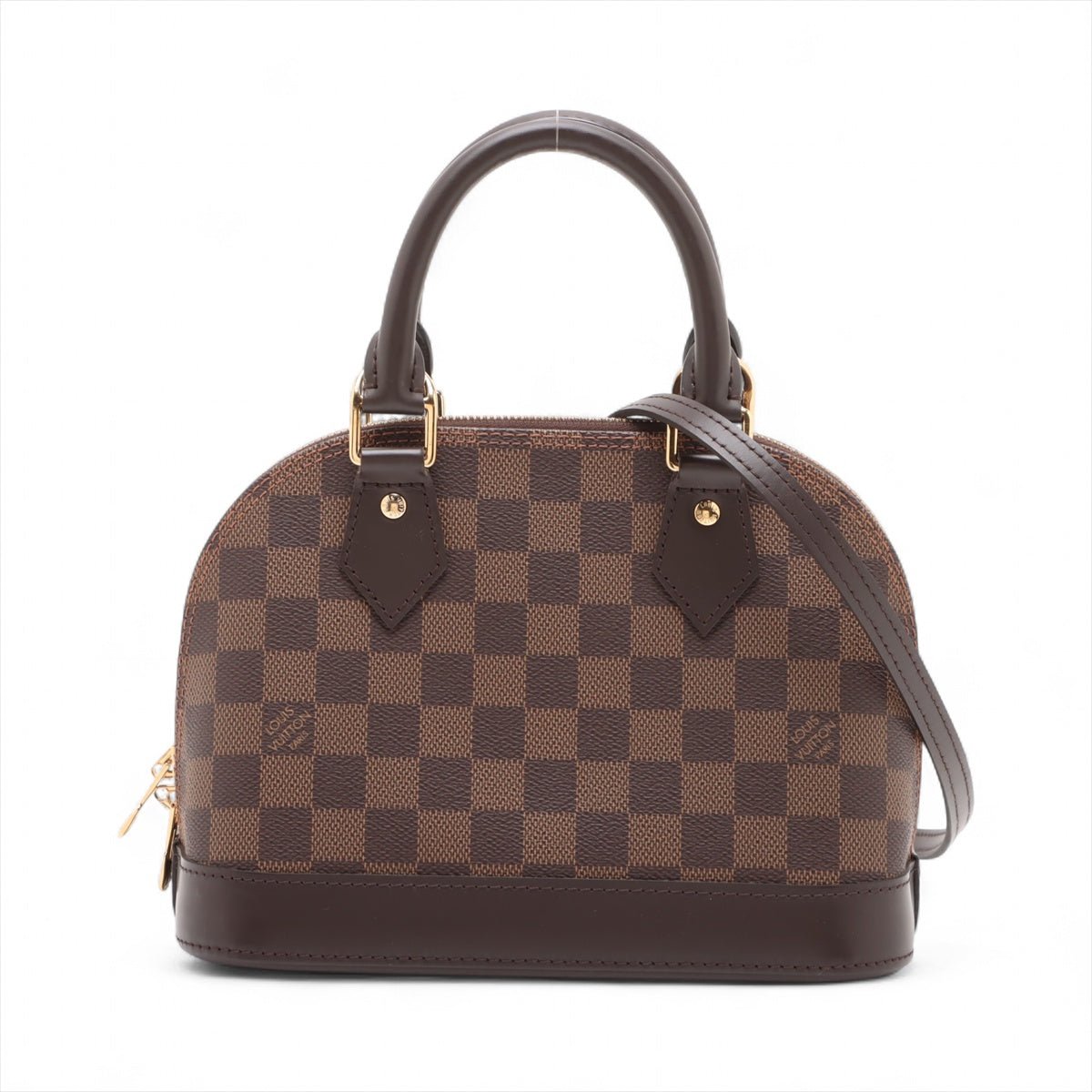 Second hand Louis Vuitton Alma BB Canvas 2-Ways Top-handle Bag Damier Ebene - Tabita Bags