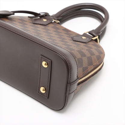Second hand Louis Vuitton Alma BB Canvas 2-Ways Top-handle Bag Damier Ebene - Tabita Bags