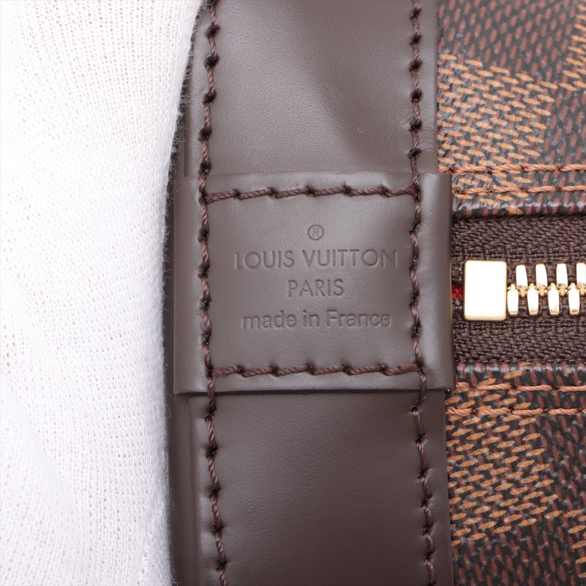 Second hand Louis Vuitton Alma BB Canvas 2-Ways Top-handle Bag Damier Ebene - Tabita Bags