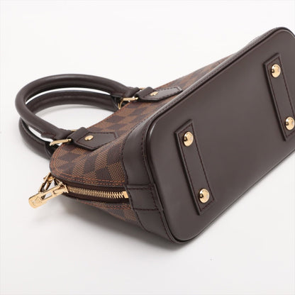 Second hand Louis Vuitton Alma BB Canvas 2-Ways Top-handle Bag Damier Ebene - Tabita Bags