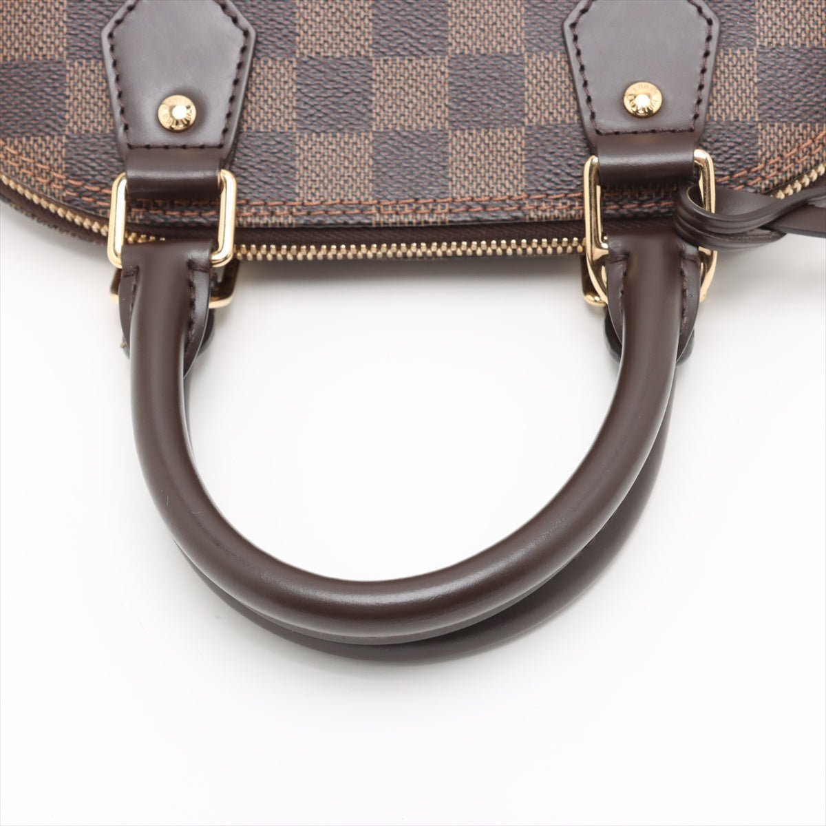 Second hand Louis Vuitton Alma BB Canvas 2-Ways Top-handle Bag Damier Ebene - Tabita Bags