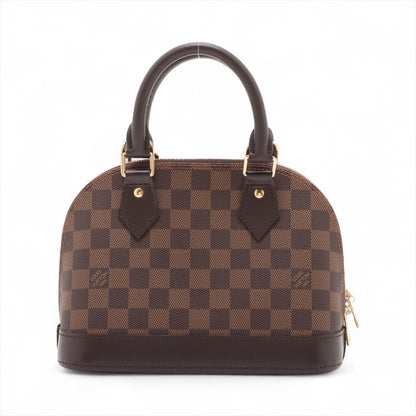 Second hand Louis Vuitton Alma BB Canvas 2-Ways Top-handle Bag Damier Ebene - Tabita Bags