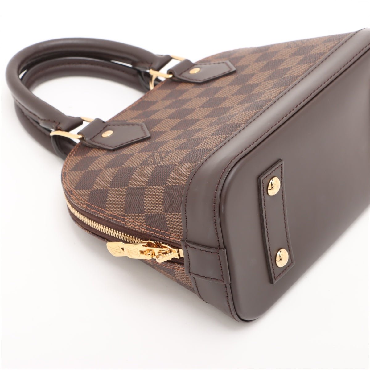 Second hand Louis Vuitton Alma BB Canvas 2-Ways Top-handle Bag Damier Ebene - Tabita Bags