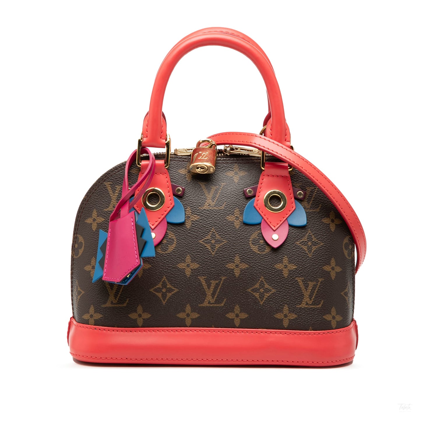 Second hand Louis Vuitton Alma BB Canvas Totem Top - handle Handbag Brown - Tabita Bags