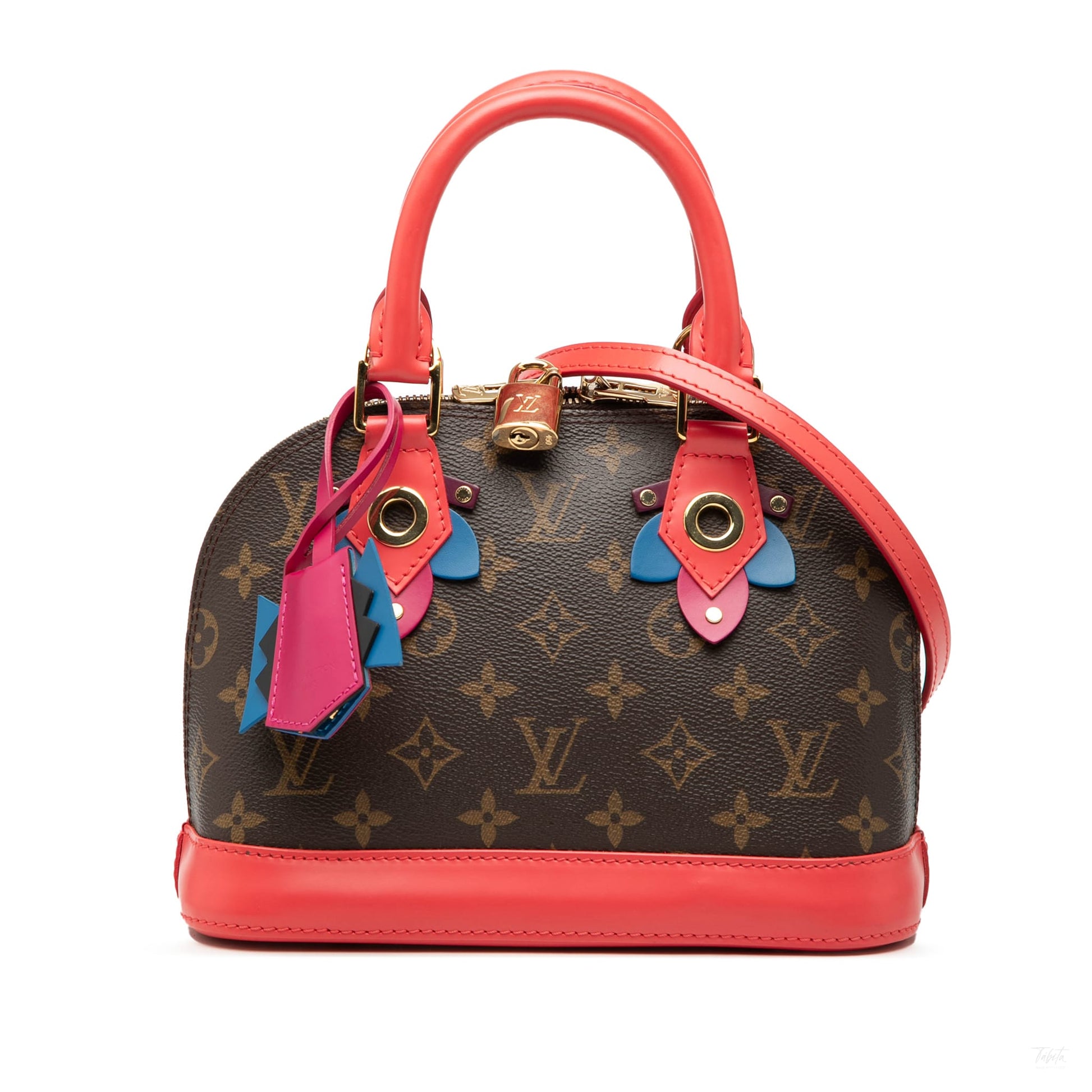 Second hand Louis Vuitton Alma BB Canvas Totem Top - handle Handbag Brown - Tabita Bags