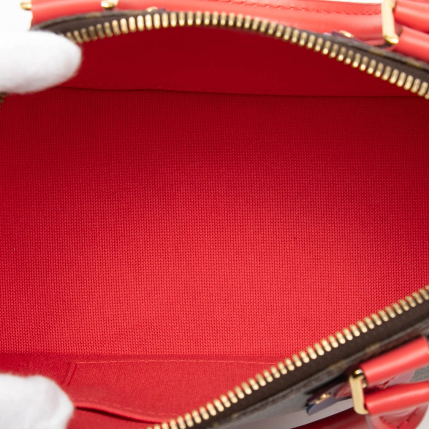 Second hand Louis Vuitton Alma BB Canvas Totem Top - handle Handbag Brown - Tabita Bags