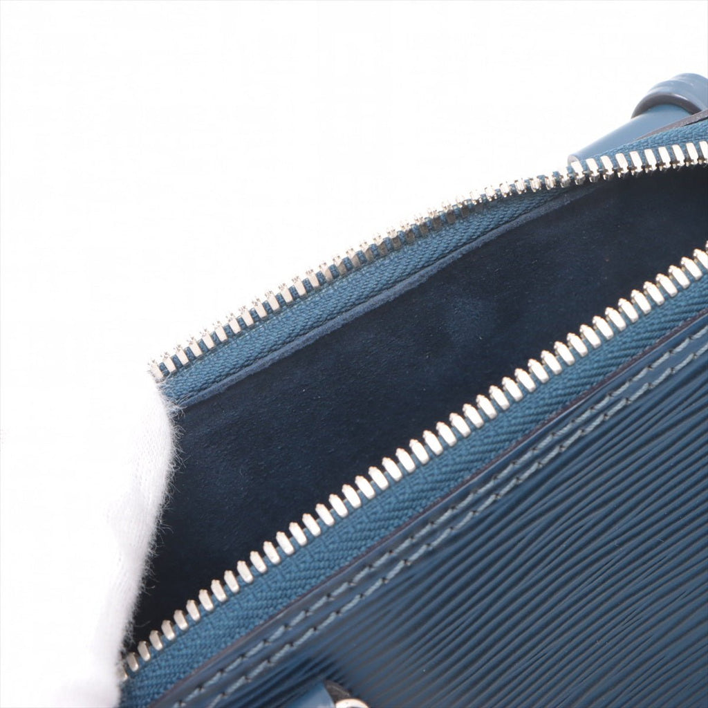 Second hand Louis Vuitton Alma BB Epi Leather 2 - Ways Top - handle Bag Navy - Tabita Bags