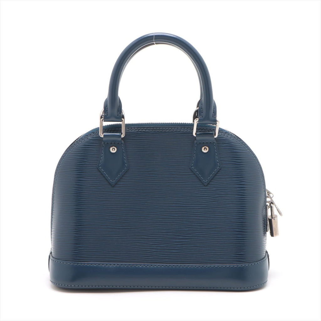 Second hand Louis Vuitton Alma BB Epi Leather 2 - Ways Top - handle Bag Navy - Tabita Bags