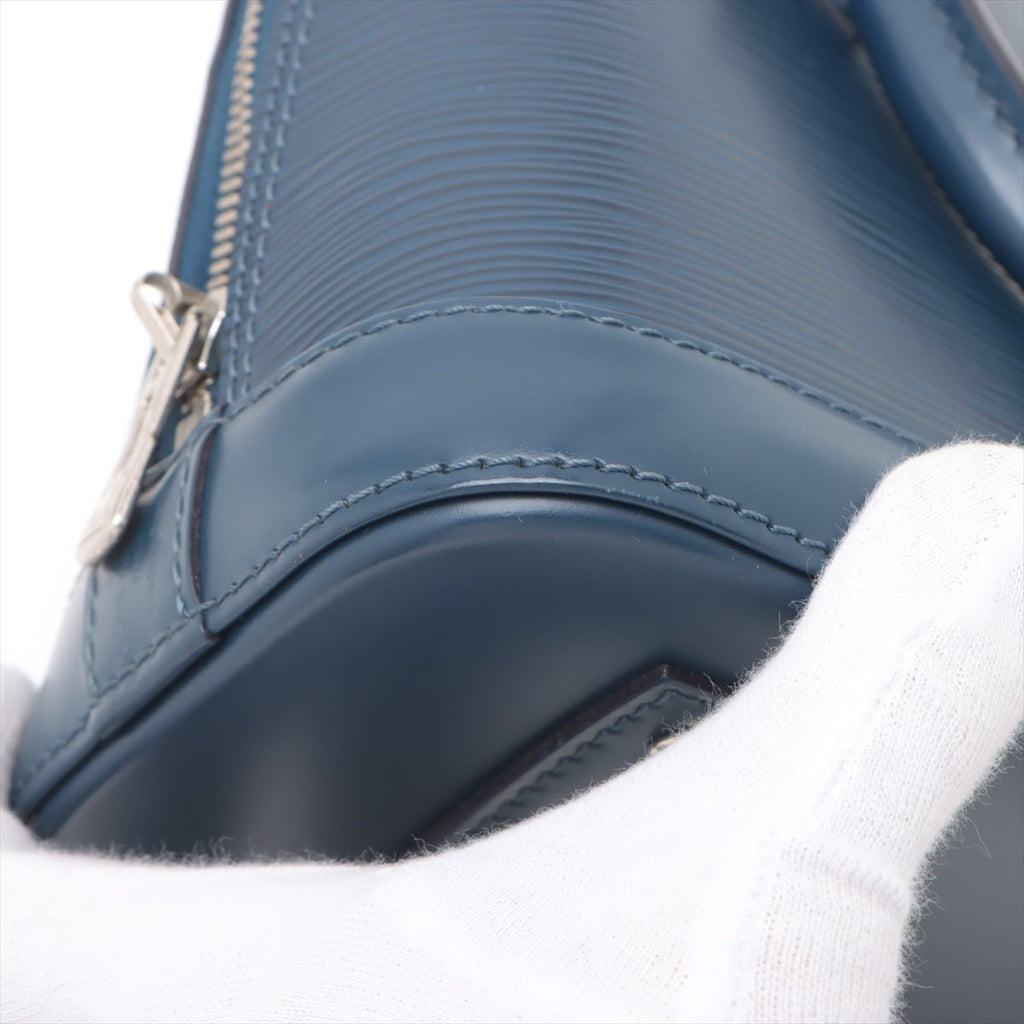 Second hand Louis Vuitton Alma BB Epi Leather 2 - Ways Top - handle Bag Navy - Tabita Bags